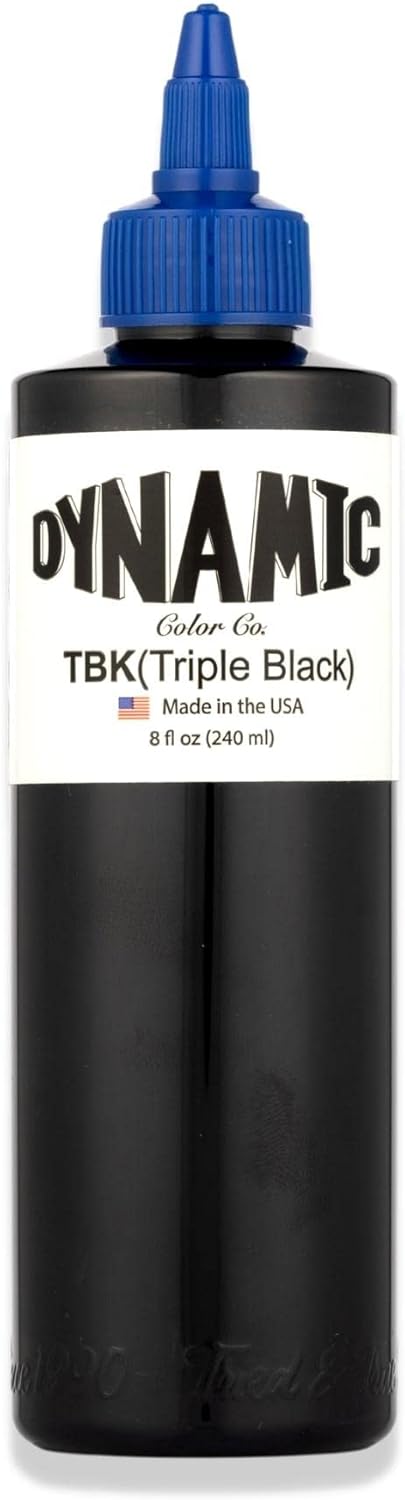 TINTA DYNAMIC TATTOO TATUAJE INK PIGMENTO NEGRO TRIPLE BLACK DYNAMIC 8Oz