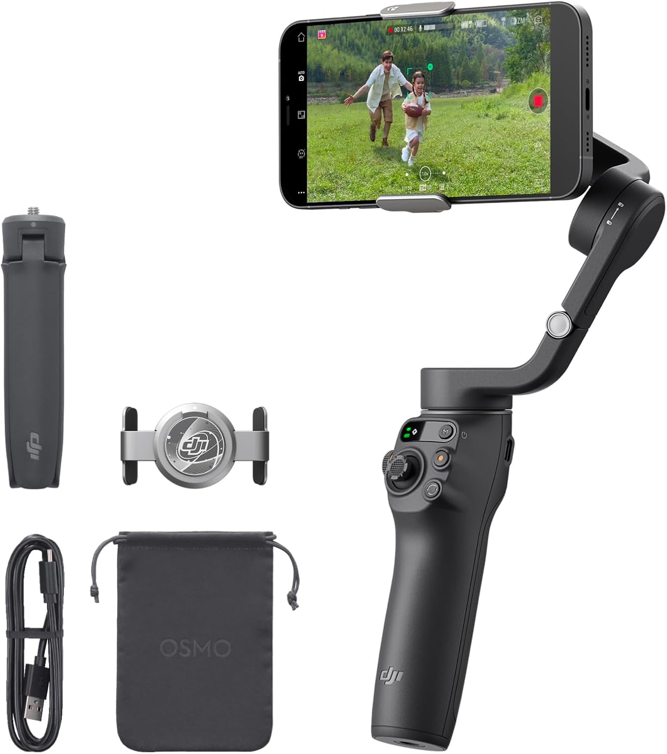 DJI OSMO MOBILE 6 - ESTABILIZADOR DE TELÉFONO INTELIGENTE DE 3 EJES, PORTÁTIL Y PLEGABLE CON EXTENSIÓN