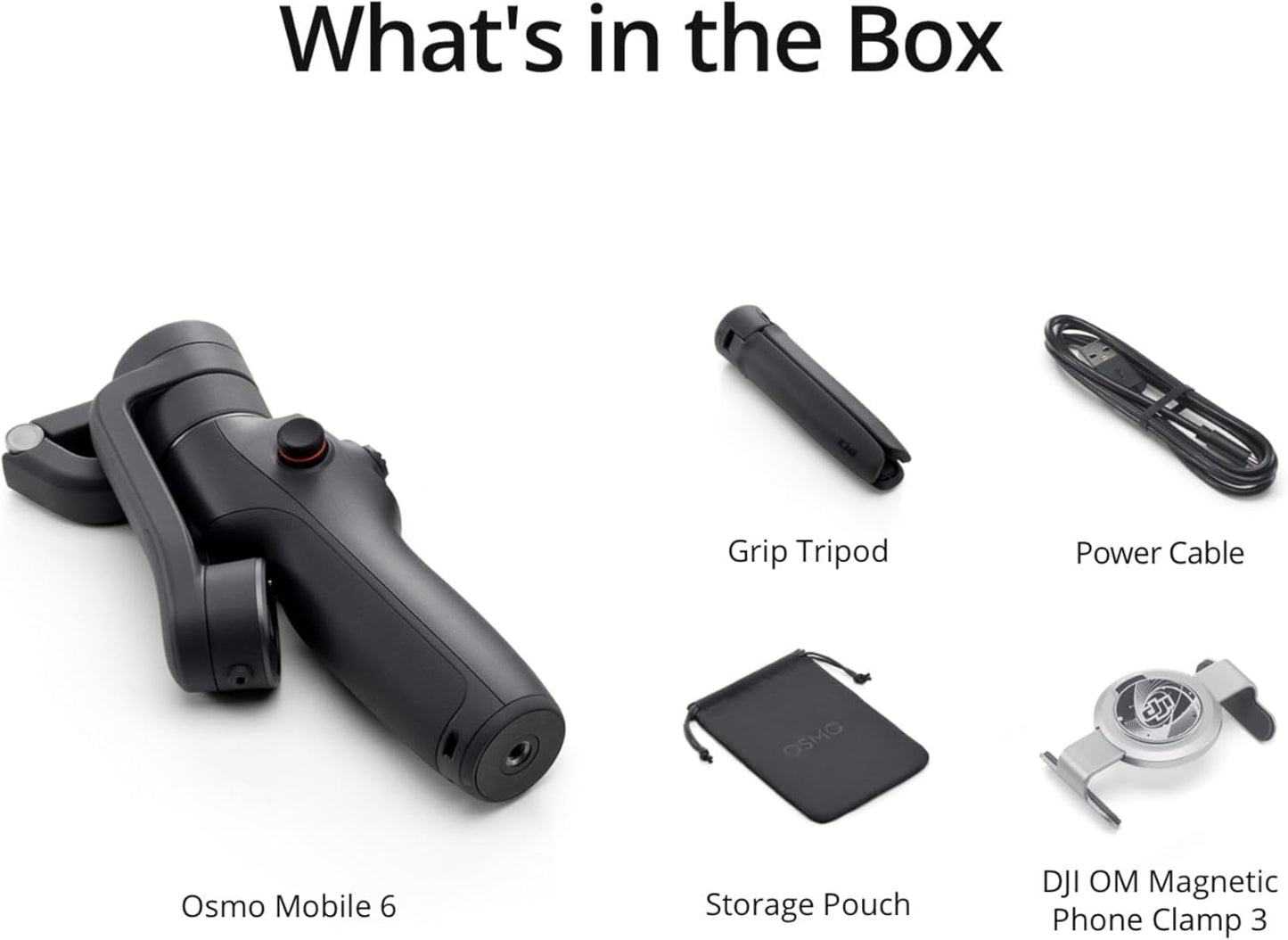 DJI OSMO MOBILE 6 - ESTABILIZADOR DE TELÉFONO INTELIGENTE DE 3 EJES, PORTÁTIL Y PLEGABLE CON EXTENSIÓN