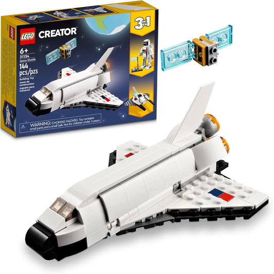 LEGO CREATOR 3 EN 1: TRANSBORDADOR ESPACIAL - JUGUETE DE CONSTRUCCIÓN PARA NIÑOS Y NIÑAS DESDE 6 AÑOS | CONSTRUYE Y RECONSTRUYE