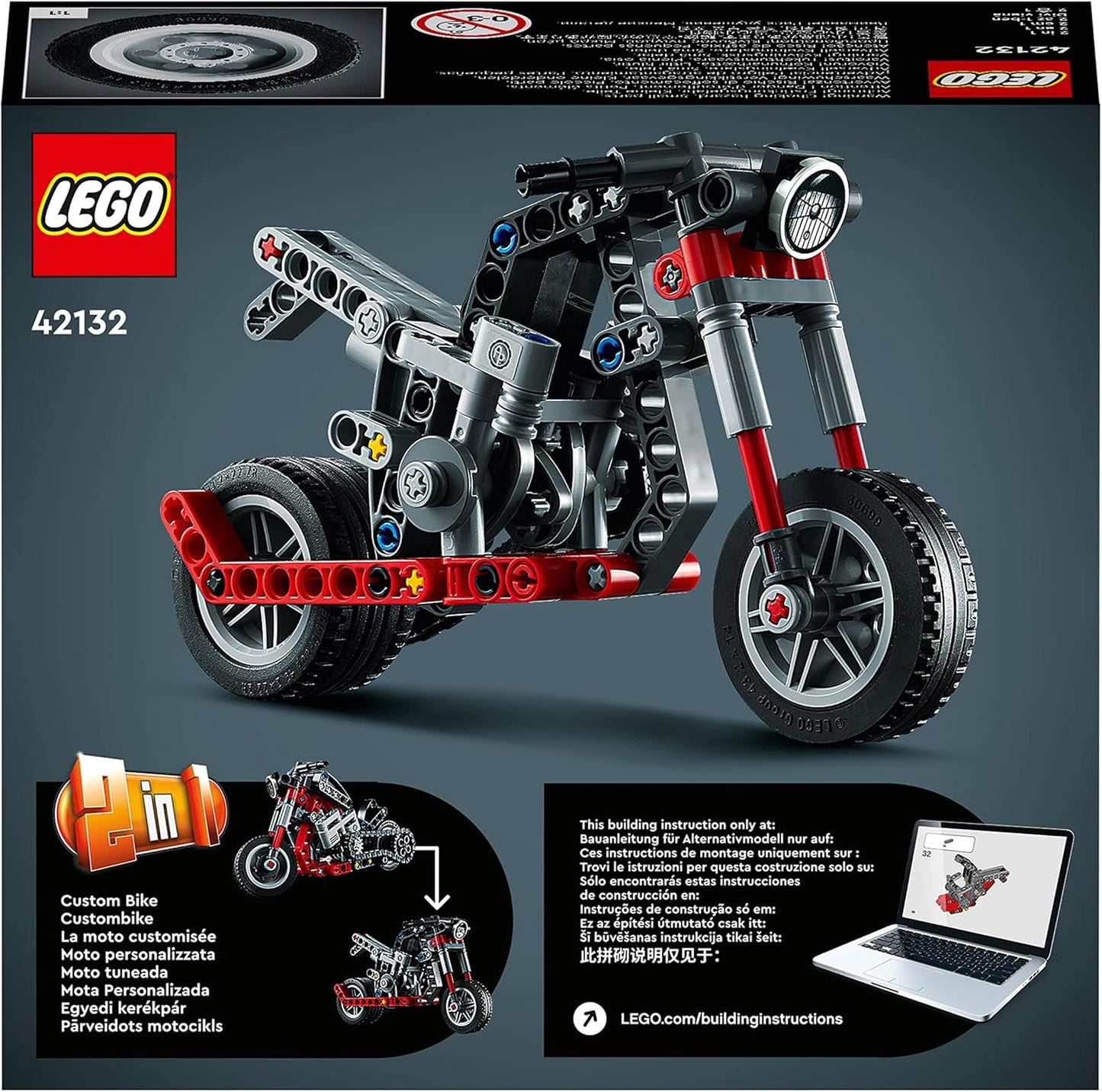 LEGO TECHNIC MOTO 42132 REGALO NIÑOS MOTORCYCLE