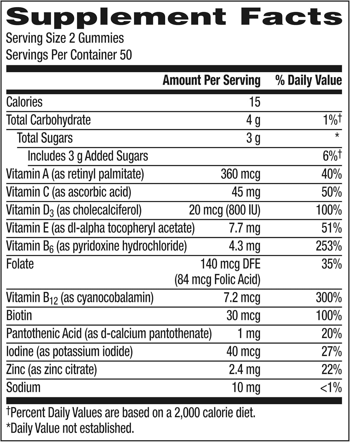 Centrum Gomitas Multivitamínicas para Hombres - Sabores Tropicales Naturales, 100 Unidades