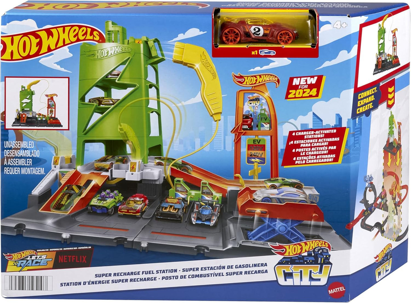 Hot Wheels City Estación de gasolina juego niños juguete carros