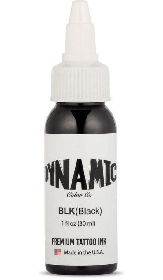 DYNAMIC BLACK NEGRO 1 OZ 30 ML TINTA PIGMENTO BLACK INK TATUAJE TATTOO